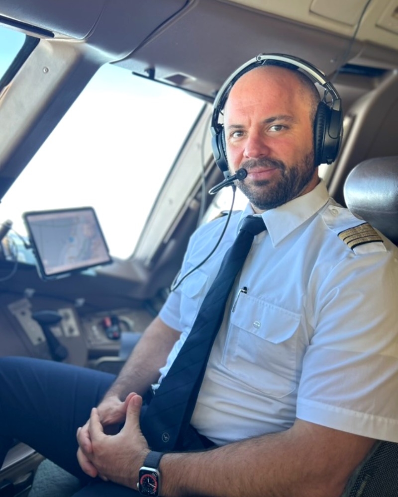 Robert Jonczyk on the flight deck